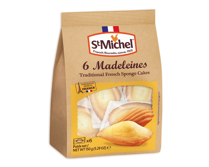 French "Madeleines" Sponge Cakes x6 by St Michel - 150g