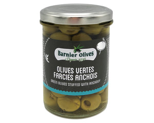 Green Olives Stuffed with Anchovy by Barnier - 215g