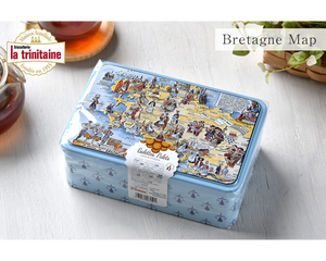 Brittany "Galettes & Palets" Gift Box (Brittany Map) by La Trinitaine - 300g
